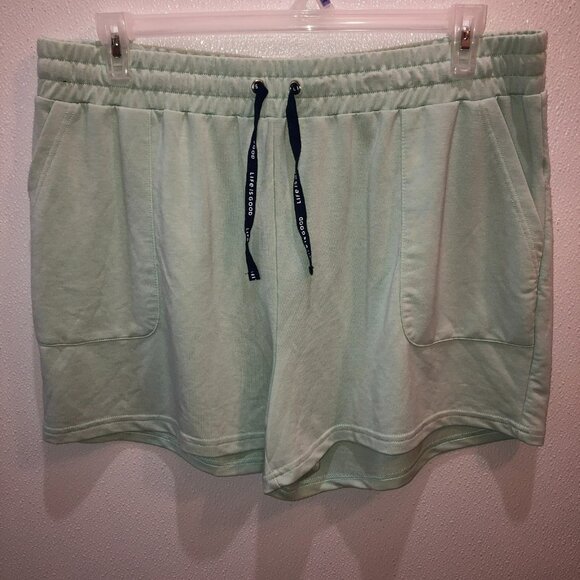 Life Is Good Womens XL Mint Green Sleep Polyester Rayon Shorts Shortie Pajamas - Picture 8 of 8